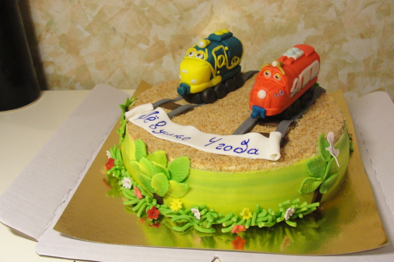 тортики детские с паровозиками
