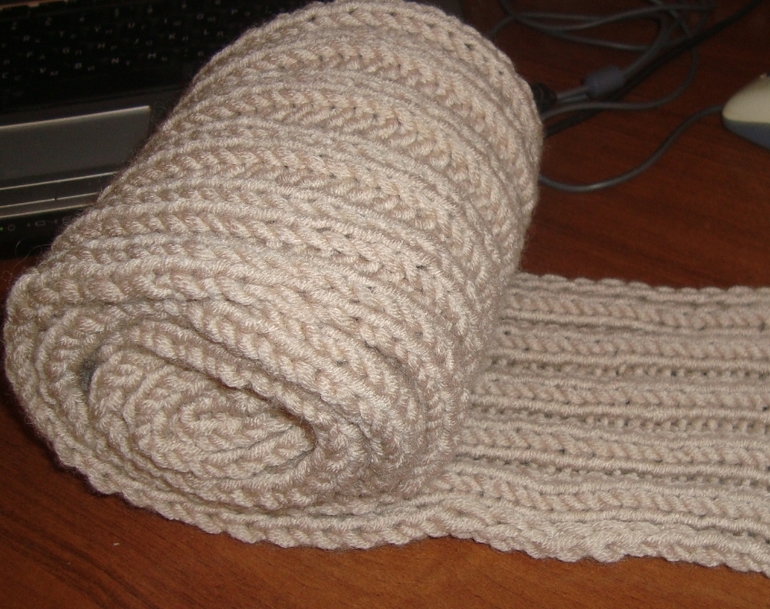 Шапочка зайка и шарф мужской (160см)