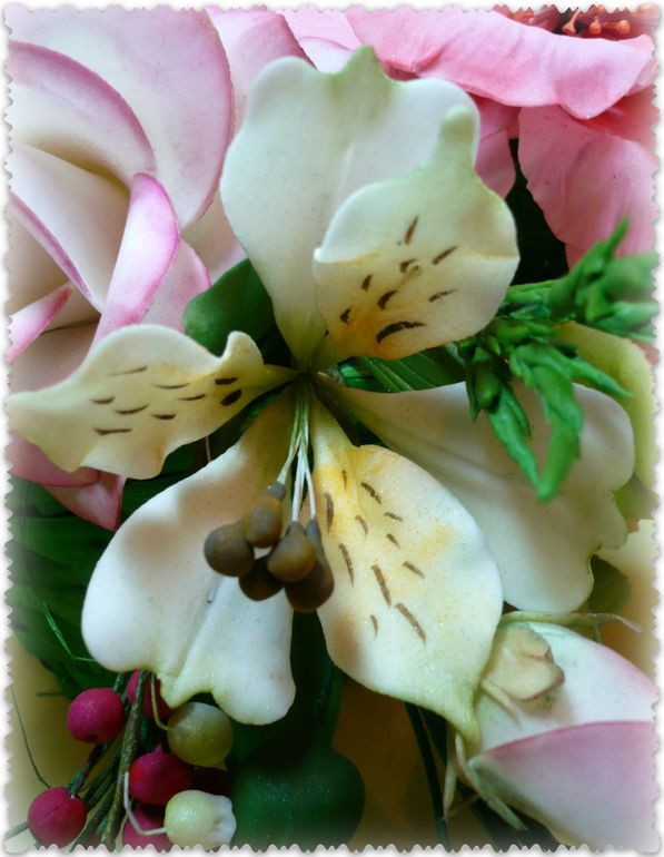 Мои сахарные цветочки с курсов.