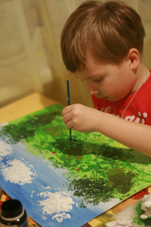 Рисуем мятой бумагой