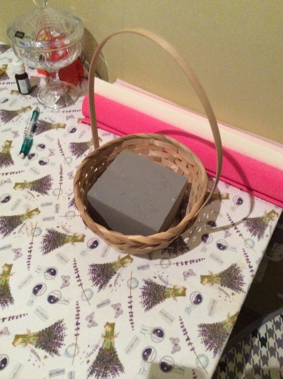 Букет из конфет в корзинке