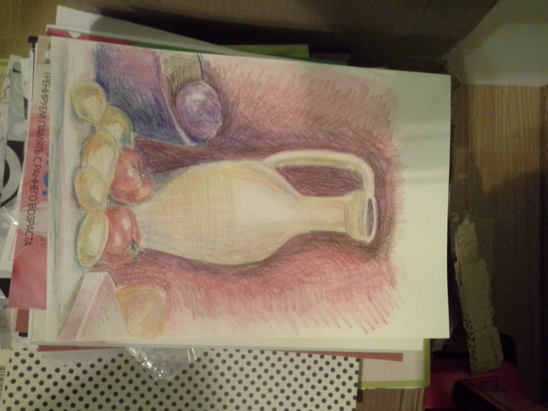 эксперименты с масляной пастелью