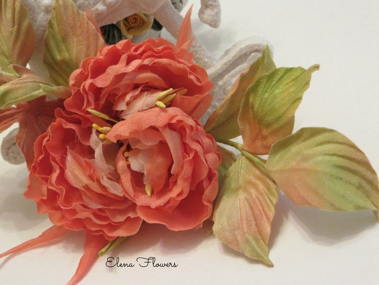 Староанглийская роза брошь-заколка "Love Story"