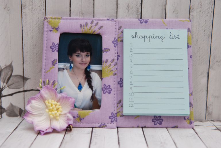 Мягкая фоторамочка с блоком для записи