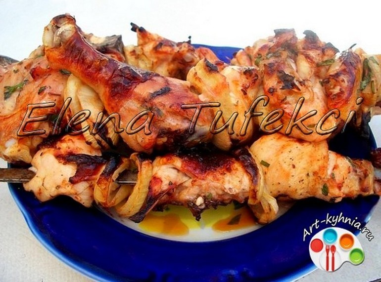 "Курица в томатном соке на мангале"