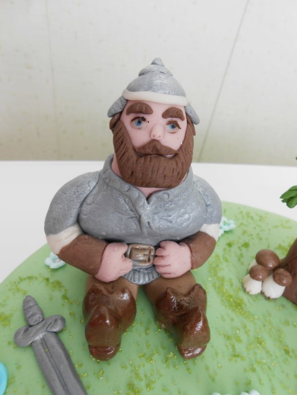 Тортик по мультику ТРИ БОГАТЫРЯ.