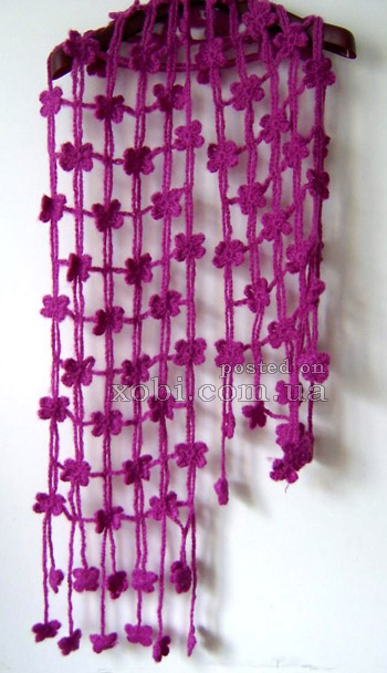 Летний ажурный шарфик - нужна помощь!