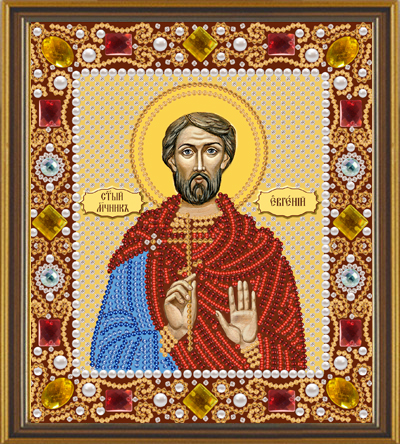 Обменяю икону Св. Евгений на рукодельности