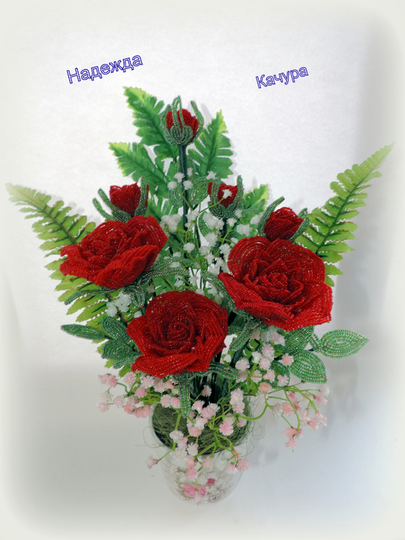 бисерная флористика в интерьере