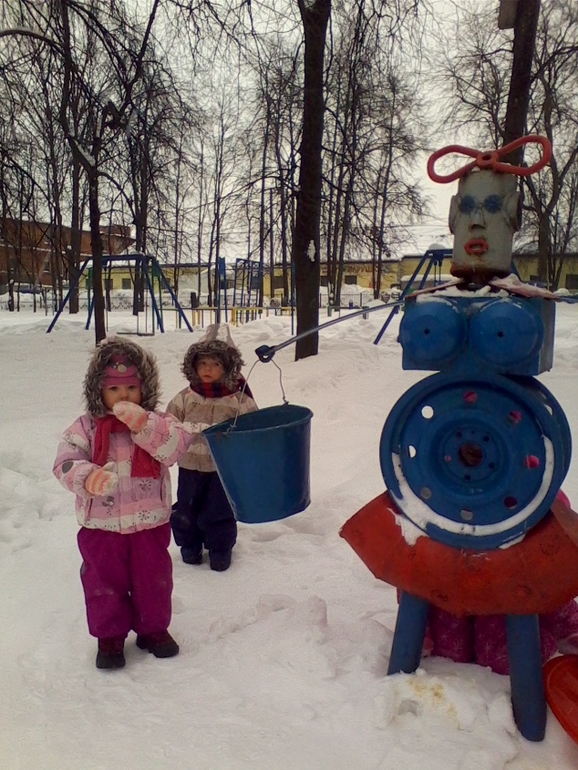 наши прогулочки в минус 13-15 градусов