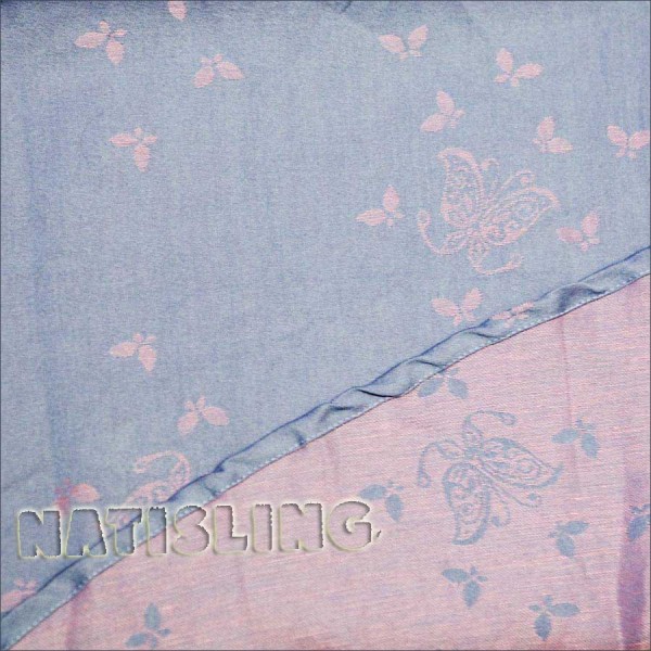 Продам слинг-шарф Nati серо-розовые бабочки 7