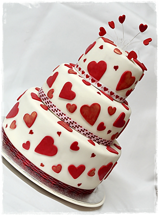 Свадебный с сердцами...