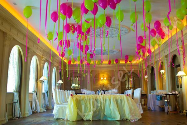 Little party: украшение зала воздушными шарами