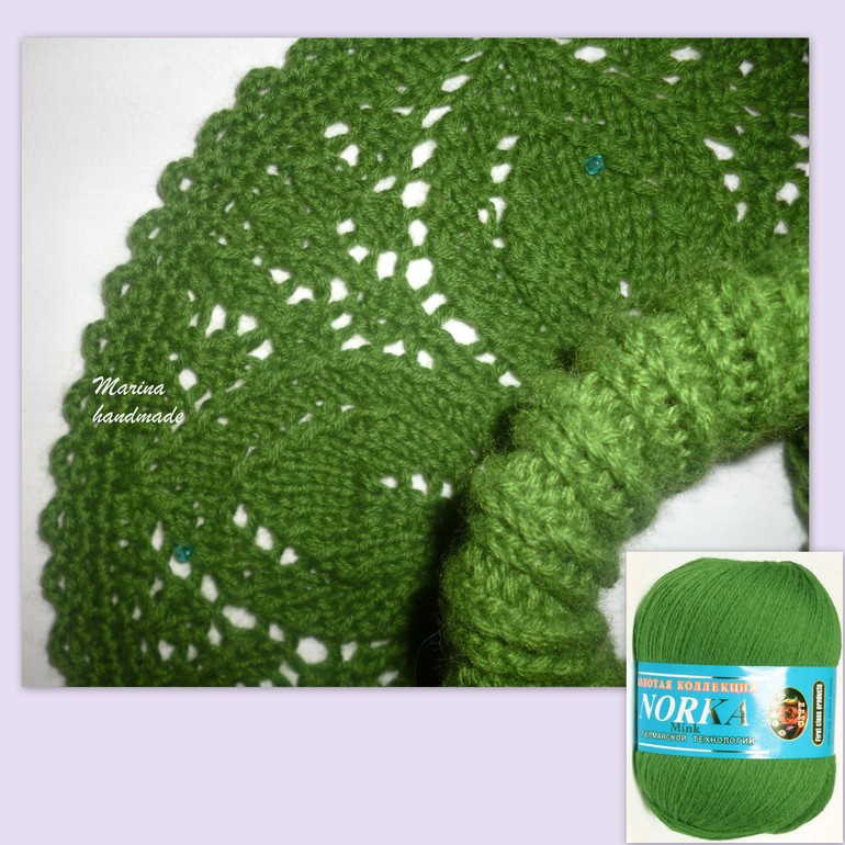 Шаль для дамы и манишка для маленькой леди из "норки".