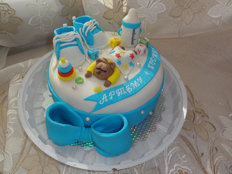 Детский тортик с мишкой