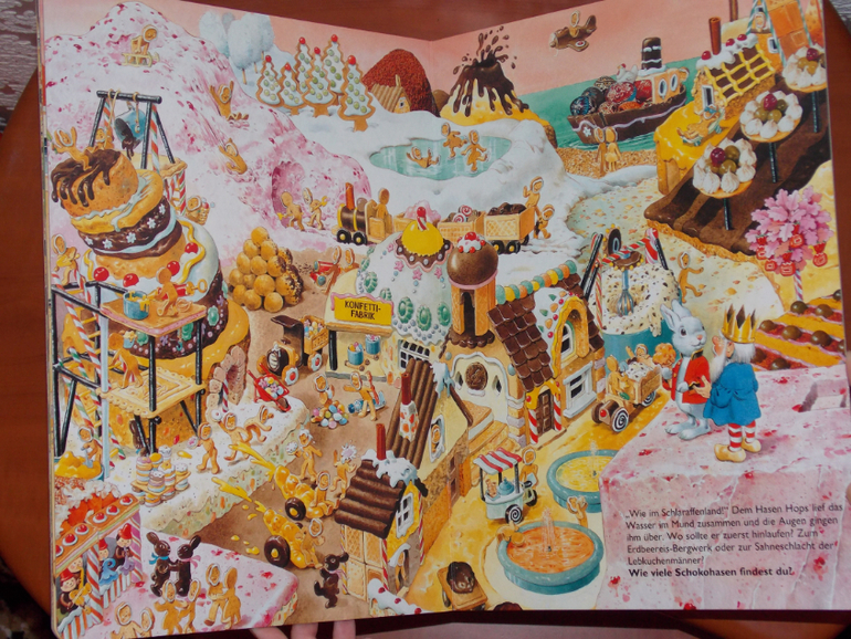 Развороты Das große Tony-Wolf-Wimmelbuch. Hase Hops im Spielzeugland by Tony Wolf