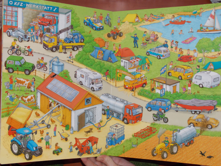 Развороты Das große Auto-Wimmelbuch by Stefan Seidel