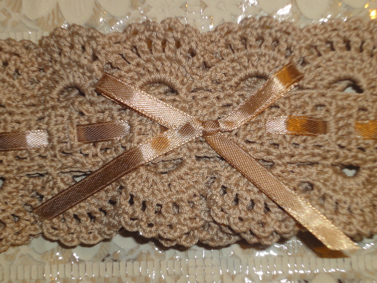 Повязочка и заколочки крючком