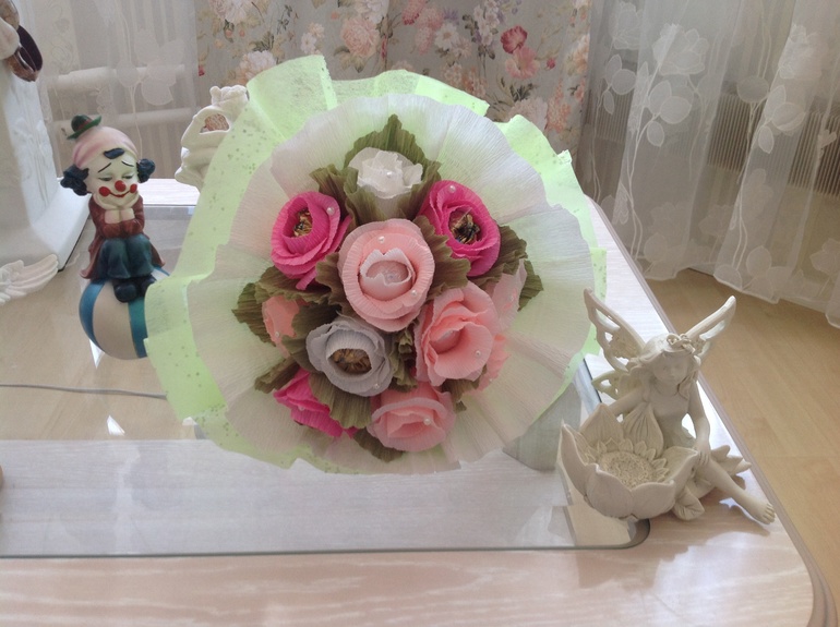 Букетики первые мои)))