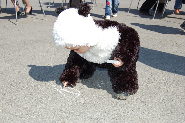 Костюм из травки "Панда"