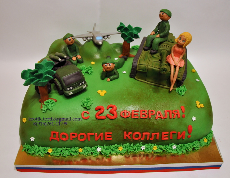 торт на 23 февраля