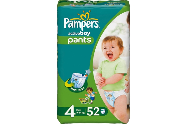 ПОДГУЗНИКИ-ТРУСИКИ Pampers Active boy pants . 9-14кг 52шт