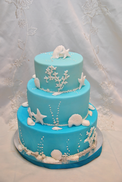 Морской свадебный торт