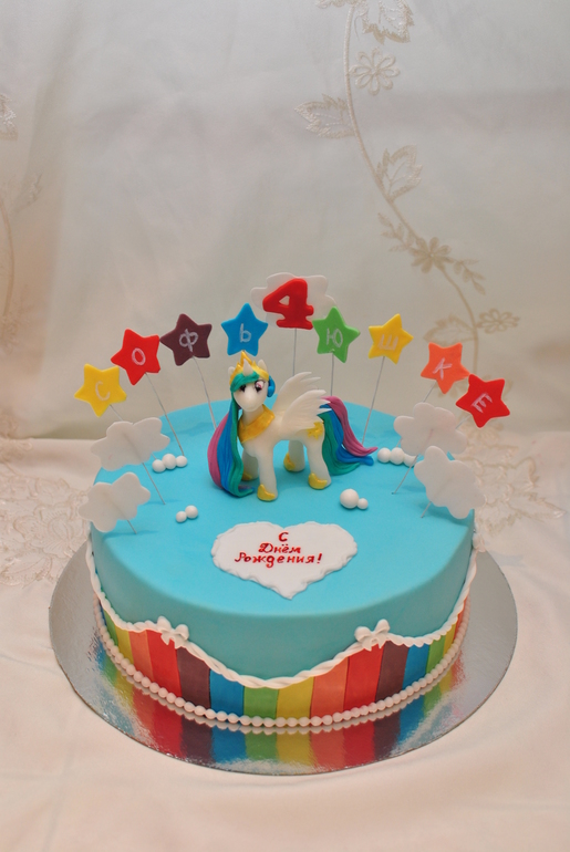 Торты детские: "Селестия", "Маша и медведь", Миньон"