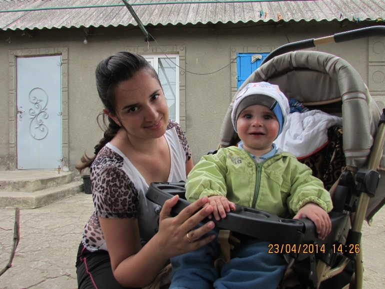 Мишка 8 мес, я и доця Машенька 7 лет