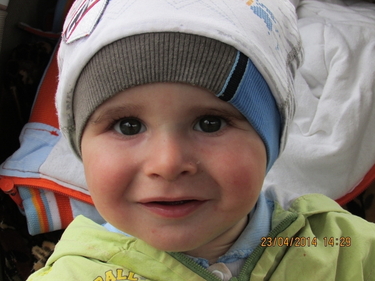 Мишка 8 мес, я и доця Машенька 7 лет