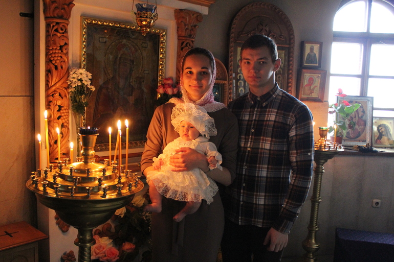 Покрестили Ангелину.