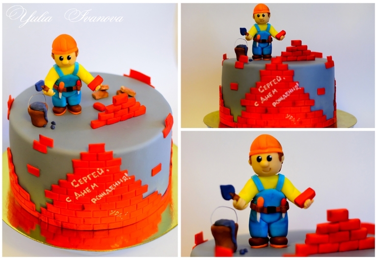 Торт на ДР строителя Сергея!