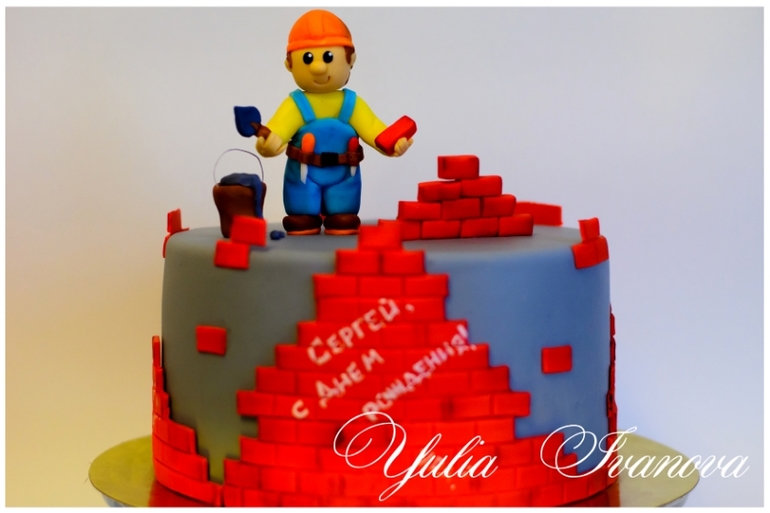 Торт на ДР строителя Сергея!