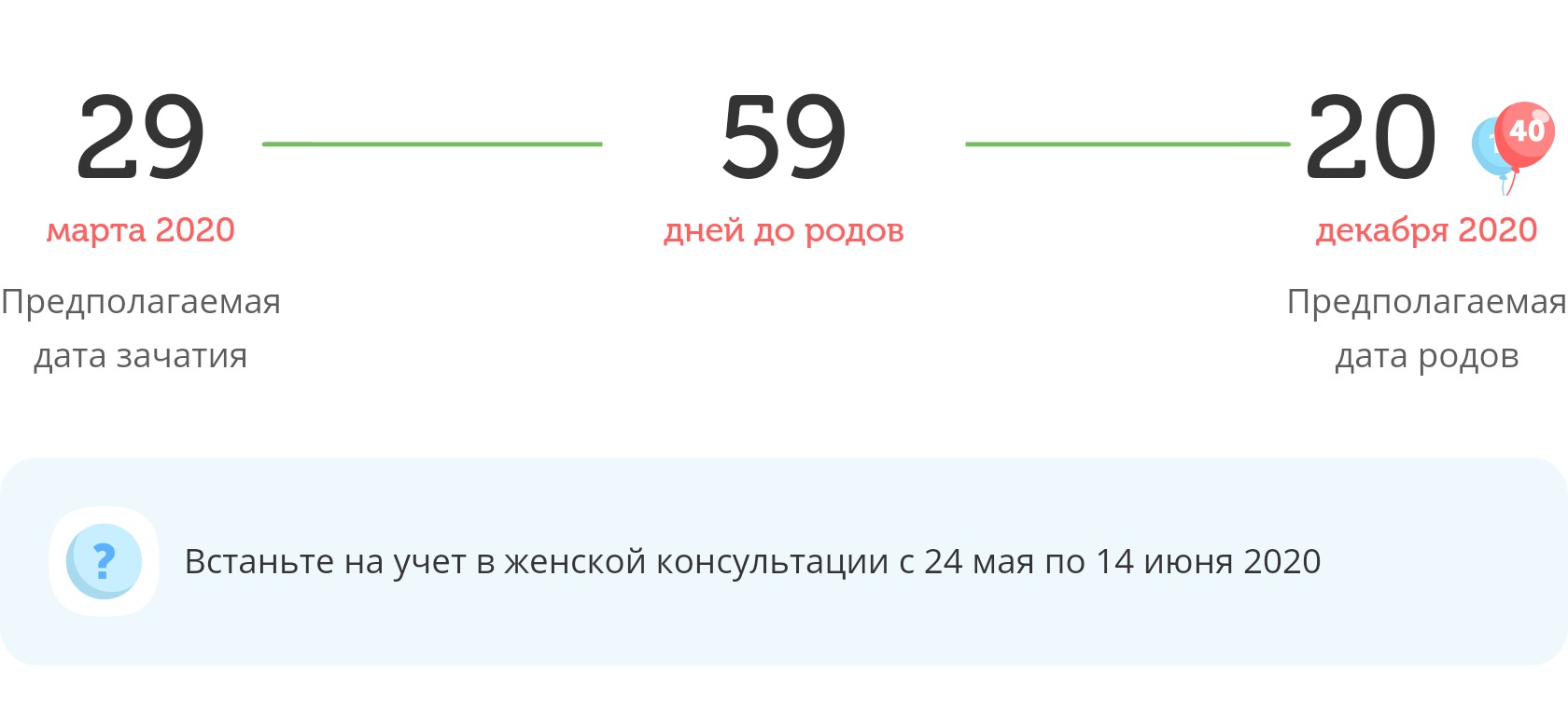 Калькулятор даты родов