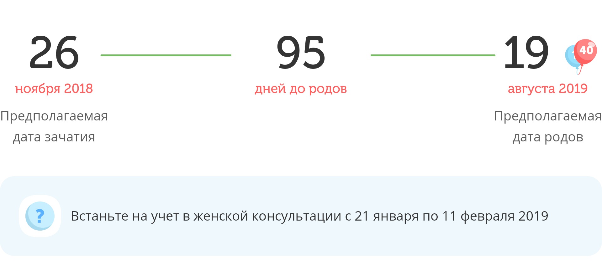 Калькулятор даты родов
