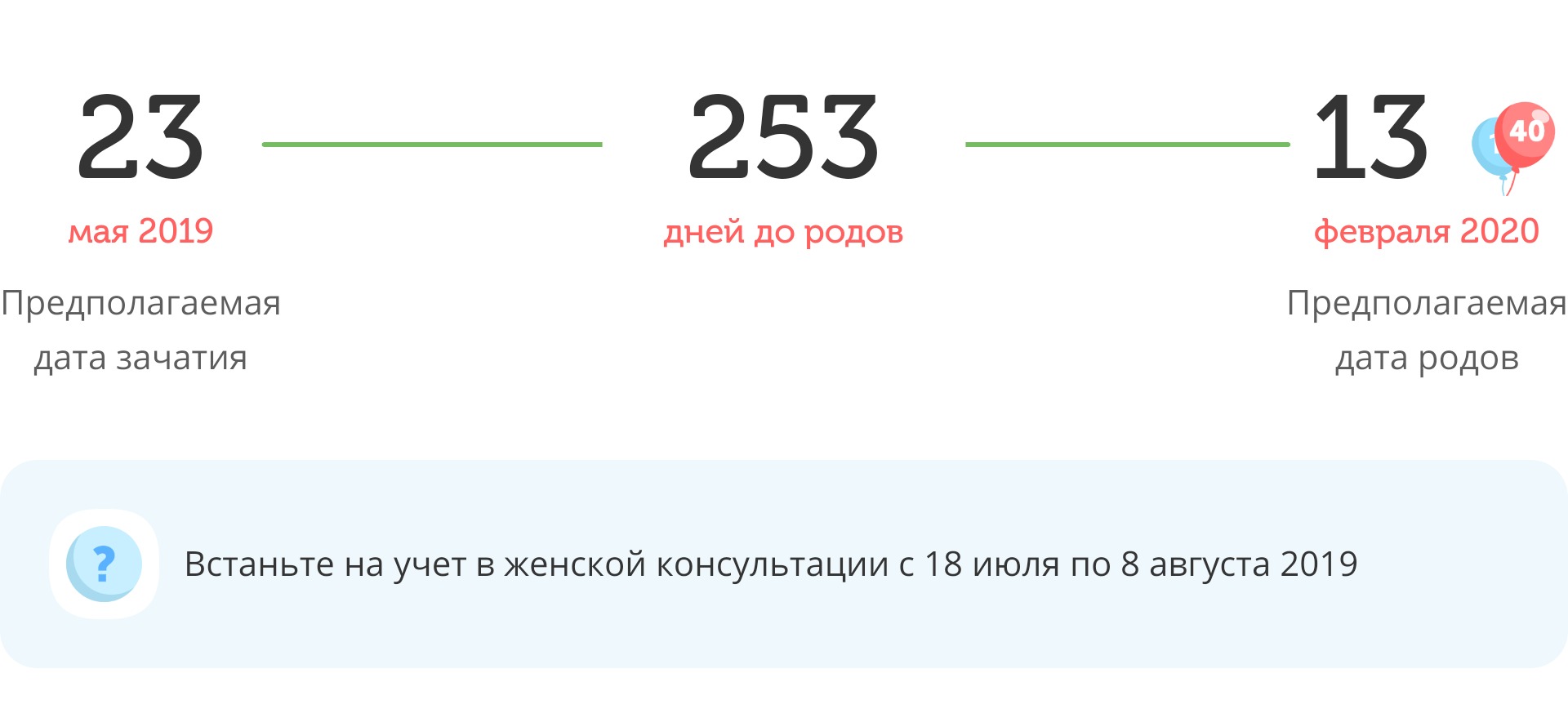 Калькулятор даты родов