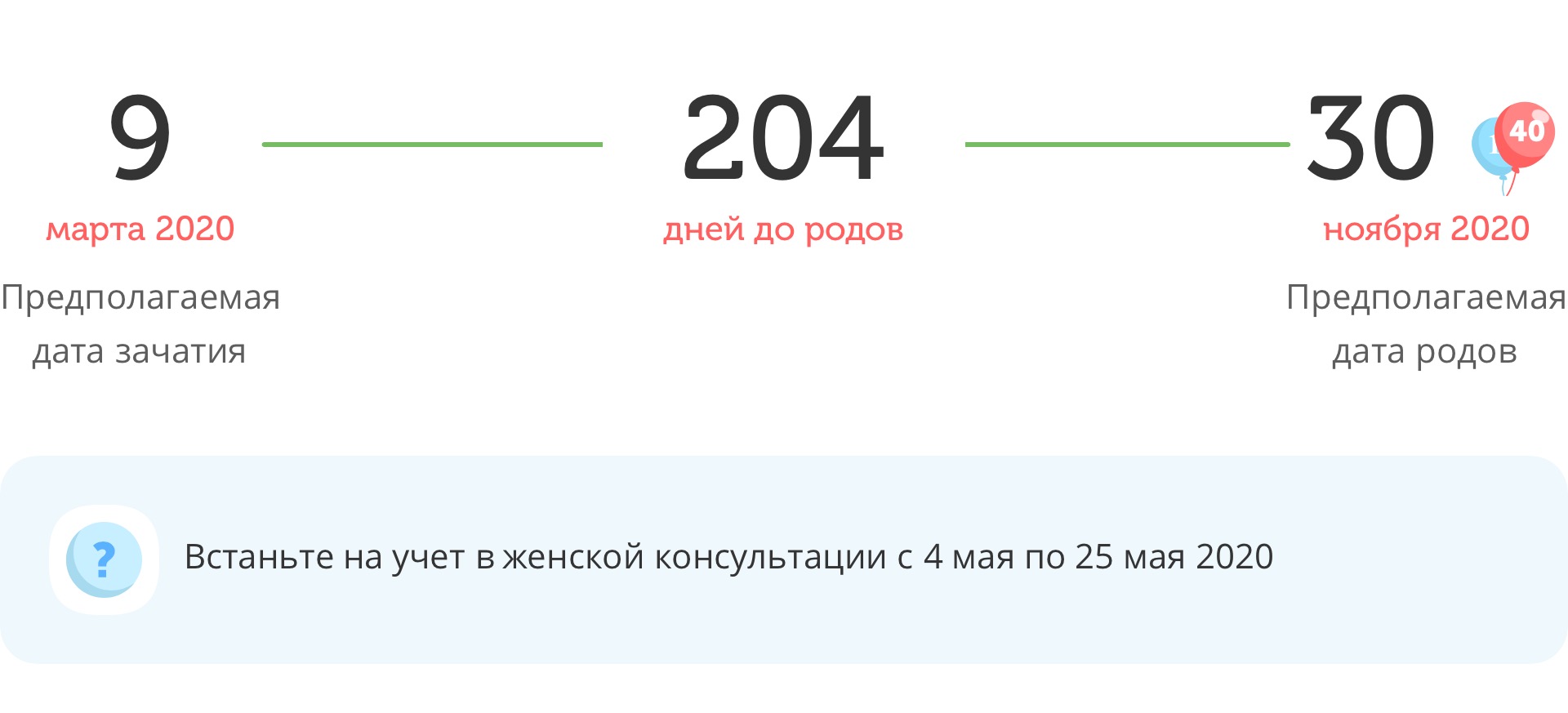 Калькулятор даты родов