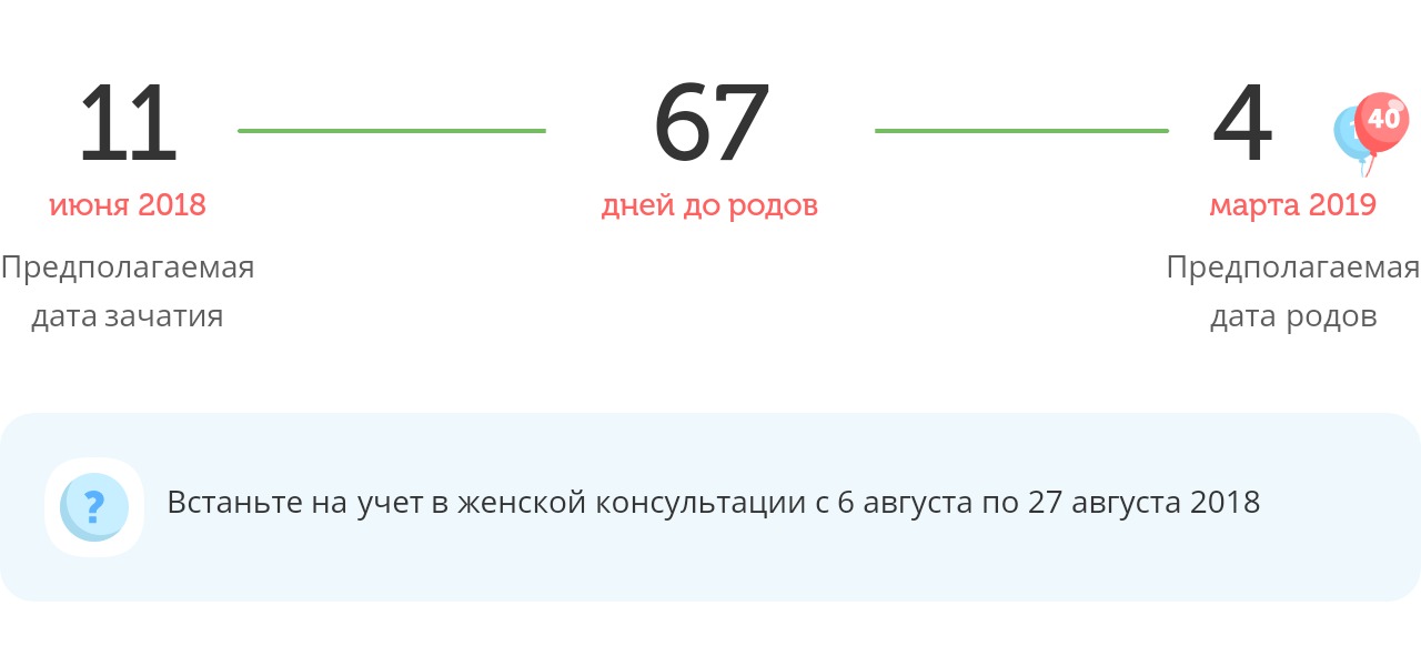 Калькулятор даты родов