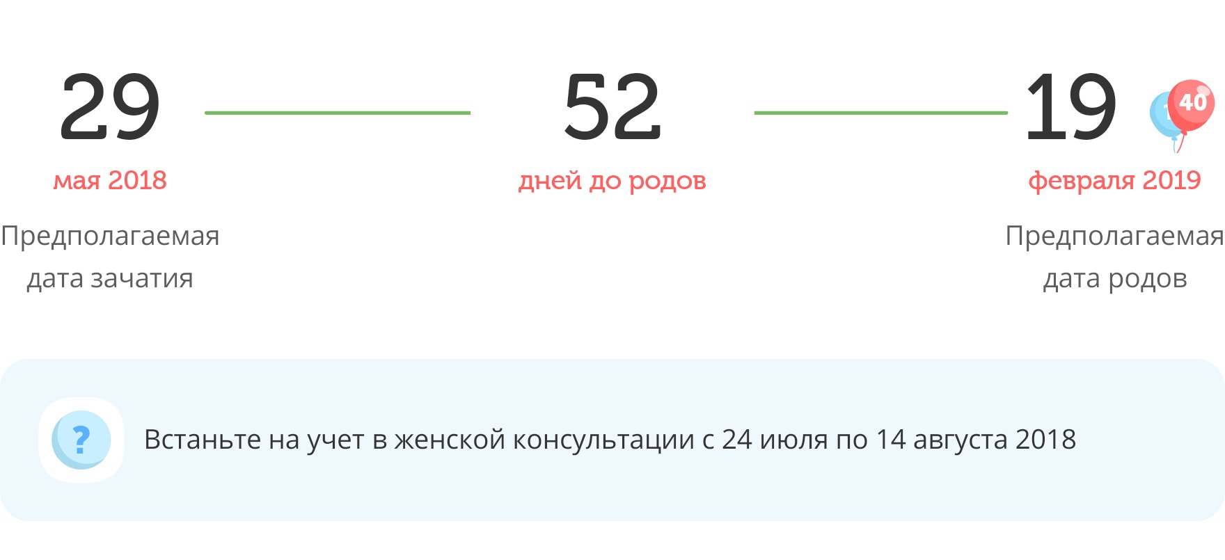 Калькулятор даты родов