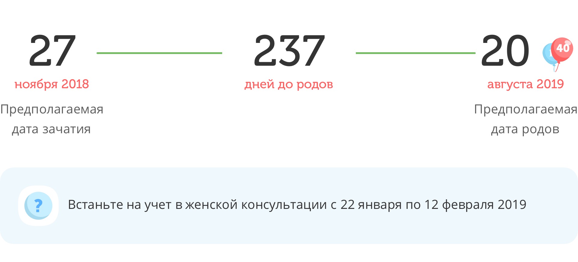 Калькулятор даты родов