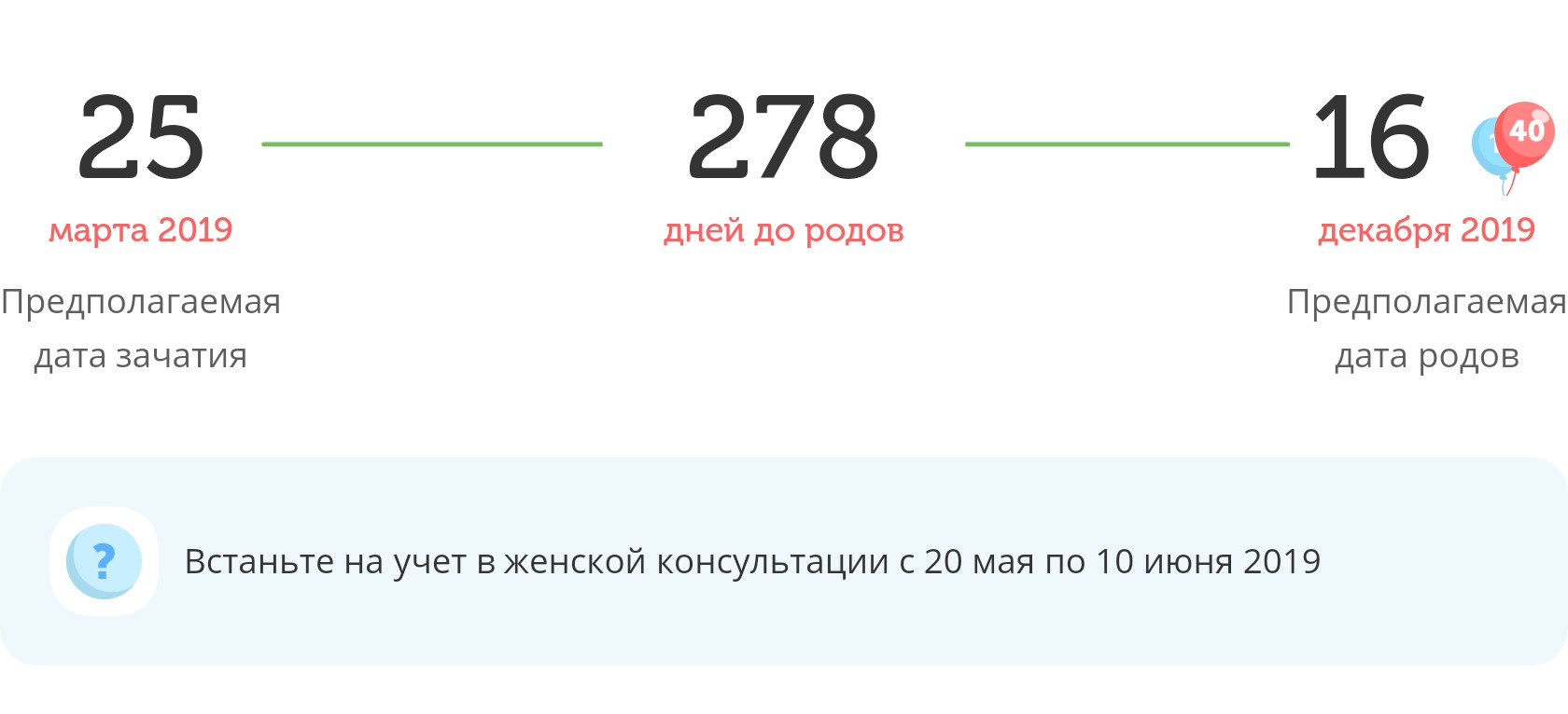 Калькулятор даты родов