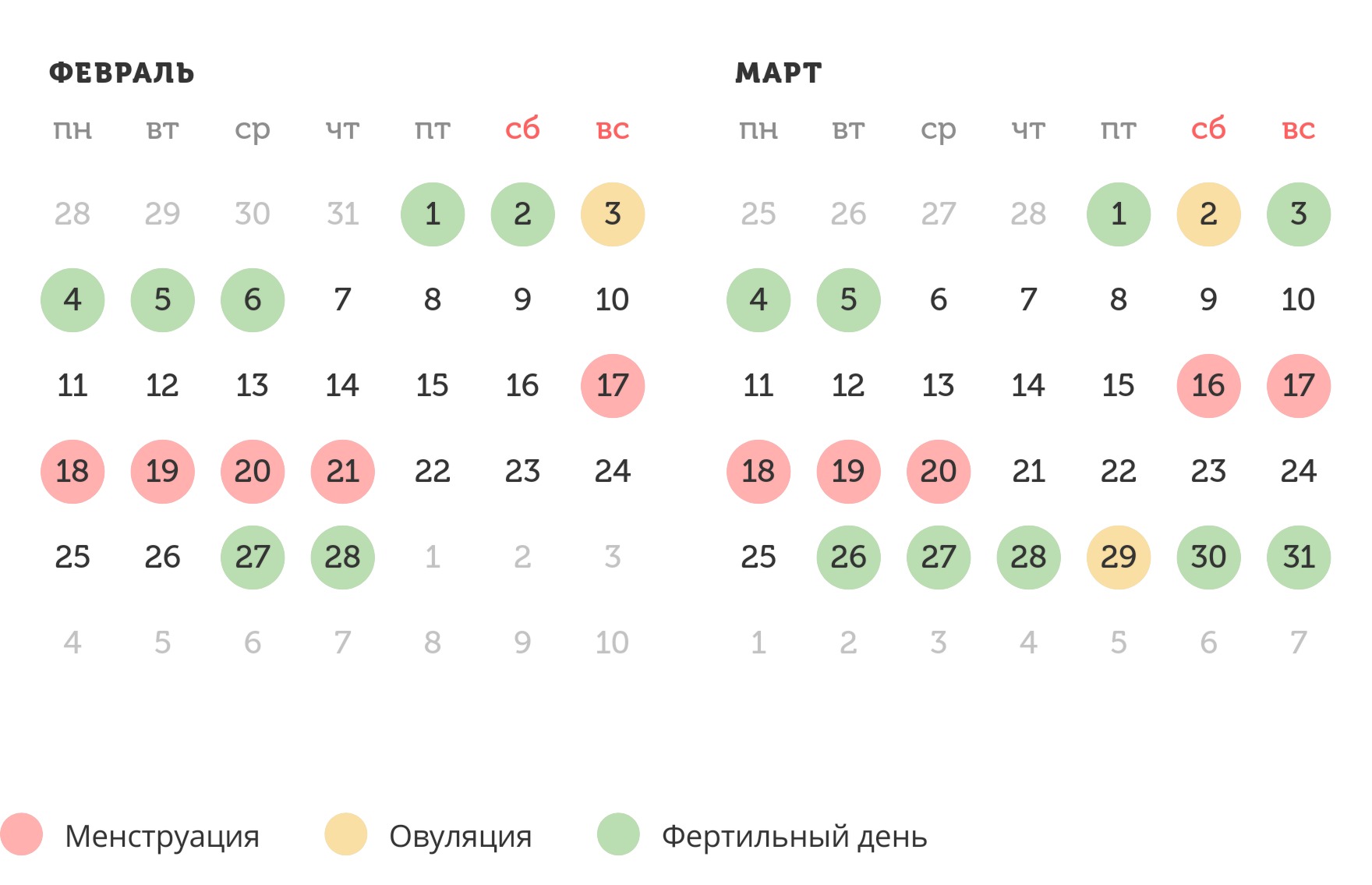 Калькулятор овуляции
