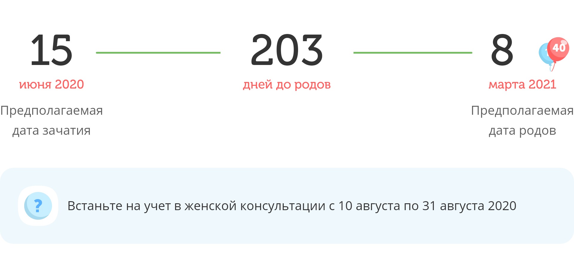 Калькулятор даты родов