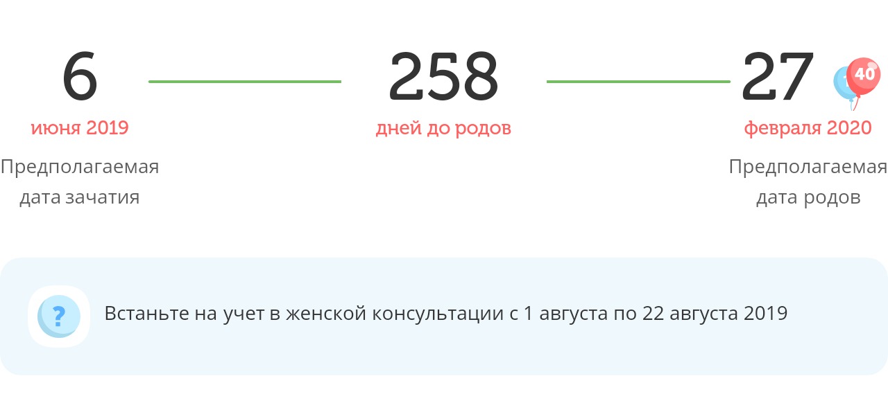 Калькулятор даты родов