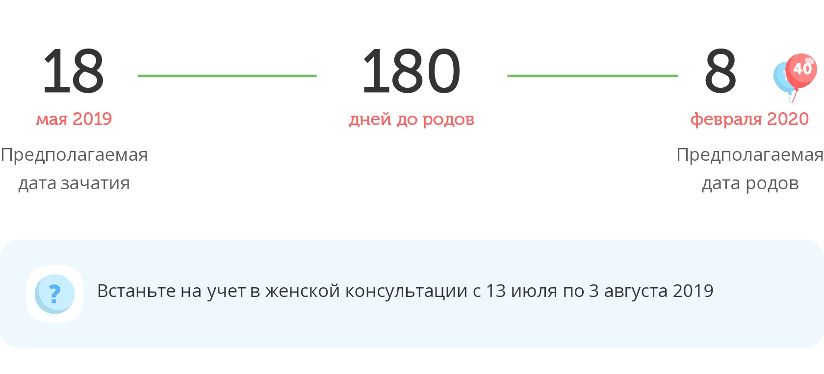 Калькулятор даты родов