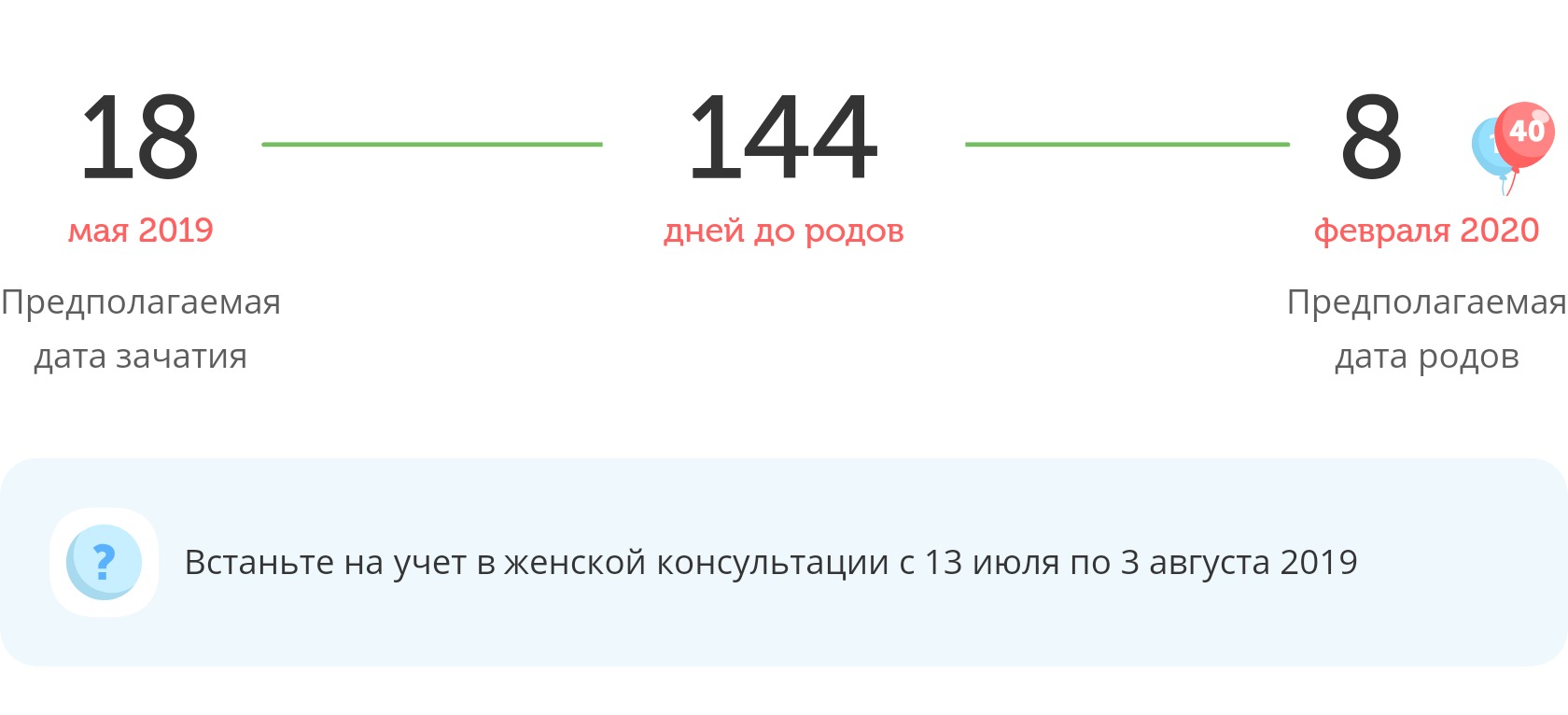 Калькулятор даты родов