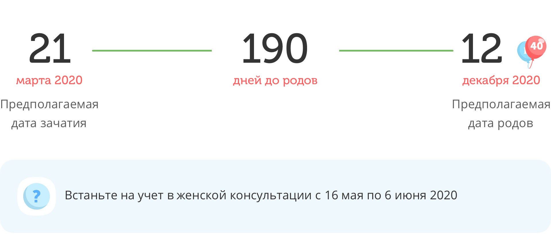 Калькулятор даты родов