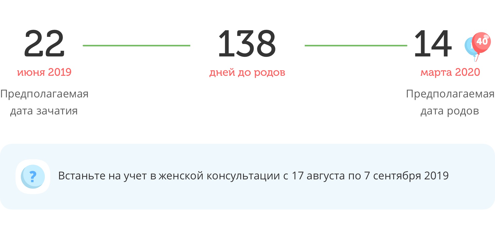 Калькулятор даты родов