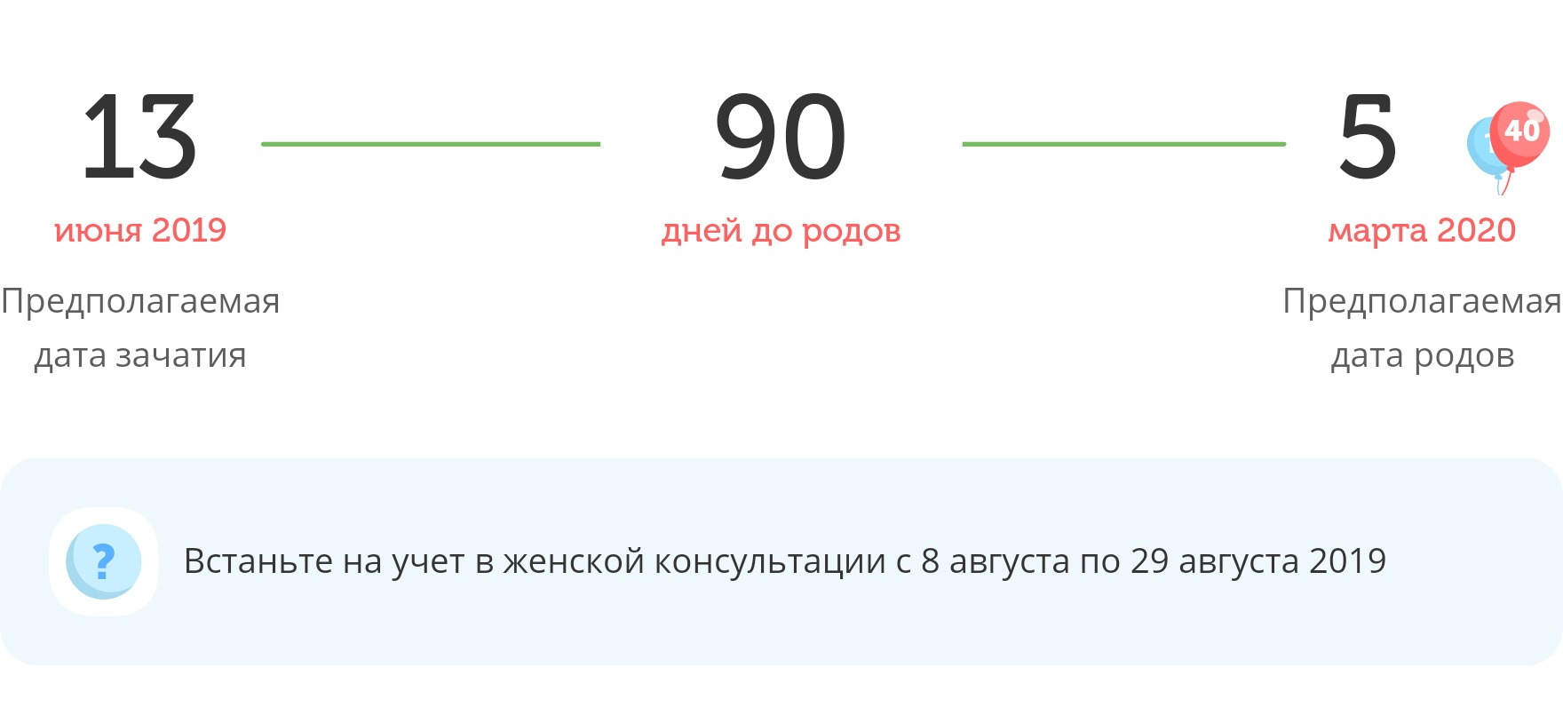 Калькулятор даты родов