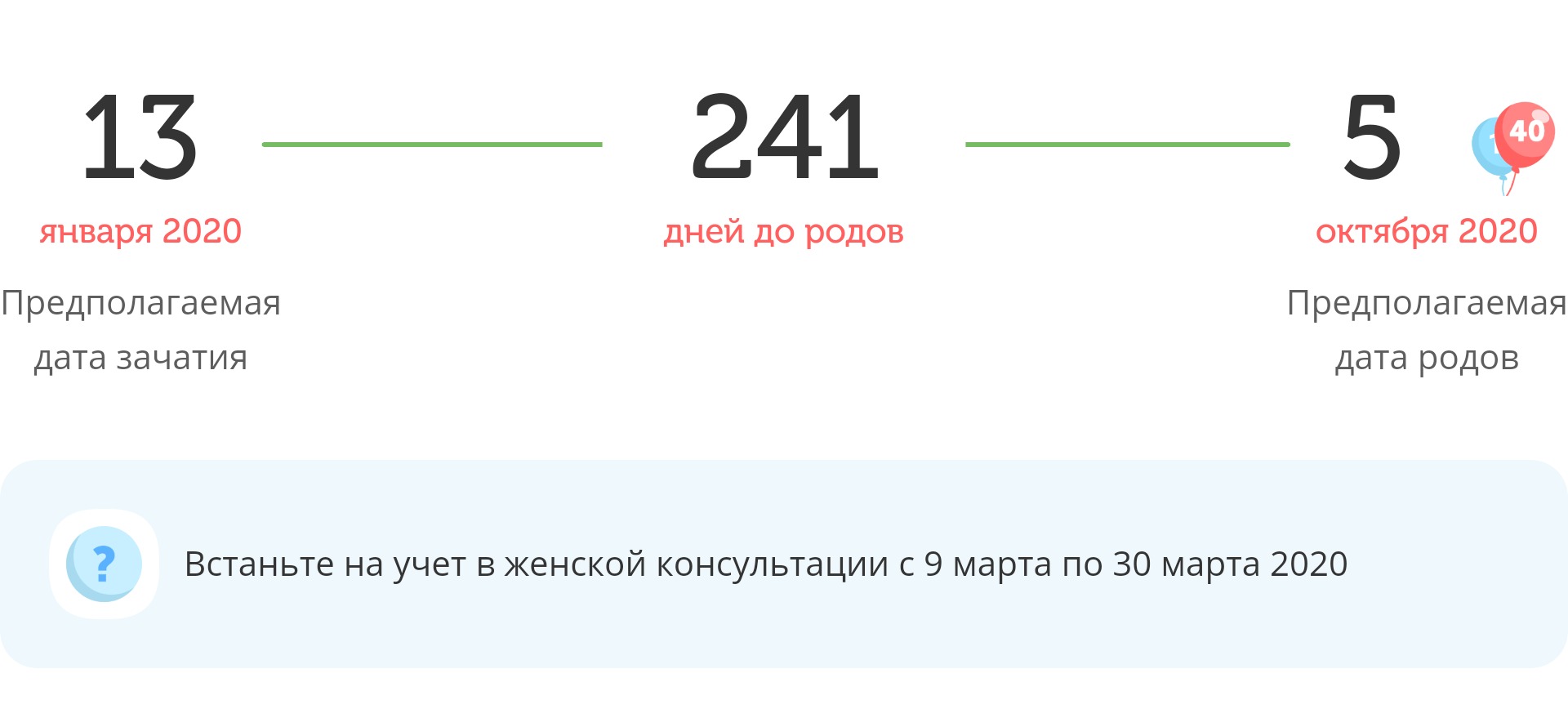 Калькулятор даты родов